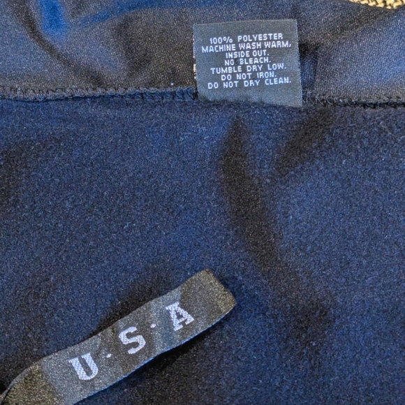 Air Force Men's Fleece Track Jacket Full Zip Dark Blue Made In USA Sz XL - Picture 6 of 7